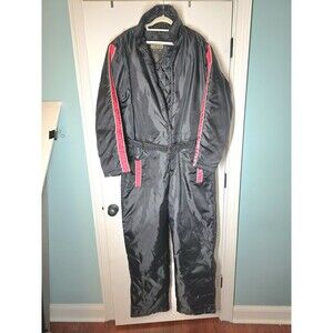 ​Guide Gear Men’s XL Vintage Insulated Snow Suit One Piece Ski Suit Black/Red